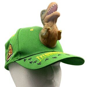 NWK Green Tyrannosaurus Rex 3D Kids Adjustable Hook and Loop Baseball Hat Cap